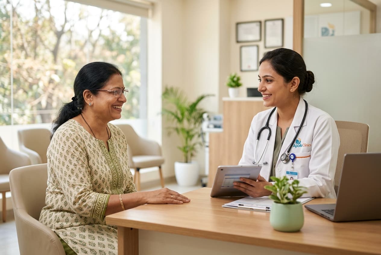 Doctor consulting with a patient in a modern clinic